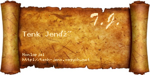 Tenk Jenő névjegykártya